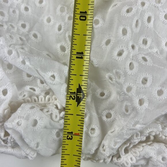 Elan Halter White Eyelet Tank Top - Picture 4 of 9